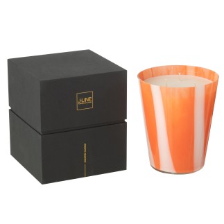 Vela perfumada de 95 horas en vaso naranja 17,5 x 17,5 x 20 cm
