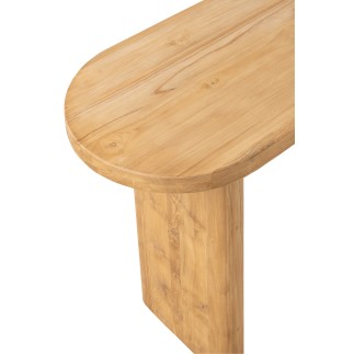 Mesa de madera natural 150x50x75 cm