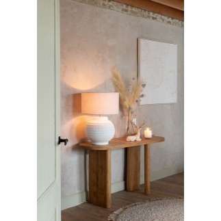 Mesa de madera natural 150x50x75 cm
