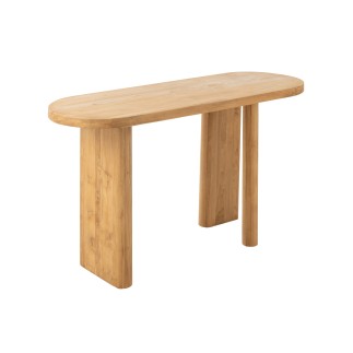 Mesa de madera natural 150x50x75 cm