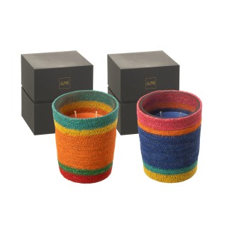 Candela profumata multicolore 12.5x12.5x15.5 cm