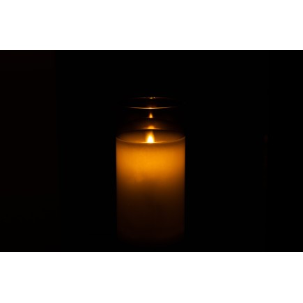 Lampada a LED in vetro grigio 10x10x20 cm