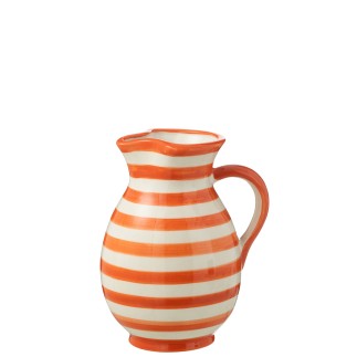 Jarra de cerámica naranja 17 x 17 x 21 cm