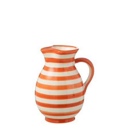 Caraffa in ceramica arancione 17x17x21 cm
