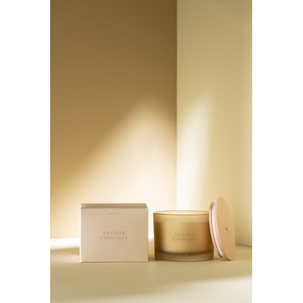 Candela profumata «Sunny Orange» 28h bianca 11.5x1.5x10 cm