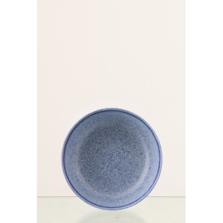 Assiette creuse en céramique bleu 20x20x5.2 cm