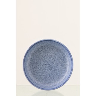 Assiette creuse en céramique bleu 20x20x5.2 cm