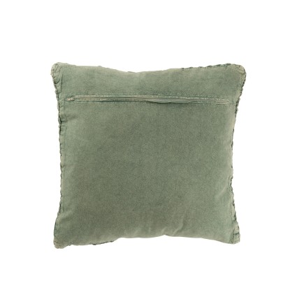 Cuscino quadrato in cotone verde 50x50x12 cm
