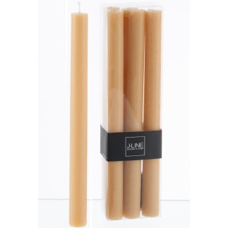 Scatola da 6 candele in Paraffina ocra 7x4.5x24 cm