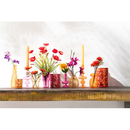 Caja de 6 velas de parafina ocre de 7x4.5x24 cm