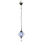 Suspensão em mosaico de vidro azul 18x18x80cm Suspensão em mosaico de vidro azul 18x18x80cm