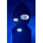 Lampada a sospensione in mosaico di vetro blu 18x18x80cm