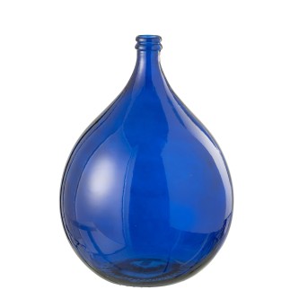 Jarrón de vidrio azul oscuro 40 x 40 x 56 cm