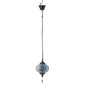 Suspensão em mosaico de vidro azul 18x18x80cm Suspensão em mosaico de vidro azul 18x18x80cm