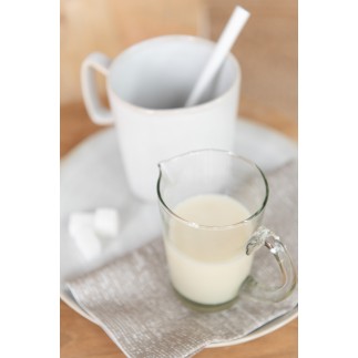 Carafe en verre transparent avec anse H9cm