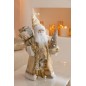 Père Noël décoration en résine dorée 31.5x24.5x50 cm Père Noël décoration en résine dorée 31.5x24.5x50 cm
