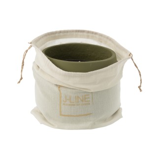 Bougie extérieure 45H en ciment vert 20.5x20.5x16 cm