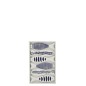 Cornice per pesci in legno bianco e blu 22x2,5x35 cm Cornice per pesci in legno bianco e blu 22x2,5x35 cm