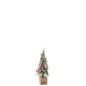 Albero di Natale artificiale con neve e luci LED 13x13x40 cm