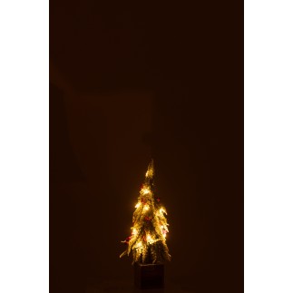 Sapin de Noël artificiel enneigé à led 13x13x40 cm