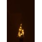 Albero di Natale artificiale con neve e luci LED 13x13x40 cm