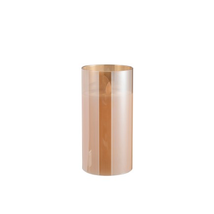 Lâmpada LED em vidro dourado 10x10x20 cm