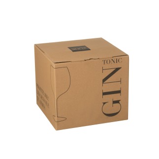 Conjunto de 4 copos de gin com inscrição dourada 26x26x23 cm