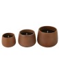 Candela da esterno 48H in ceramica marrone 20,5x20,5x16 cm Candela da esterno 48H in ceramica marrone 20,5x20,5x16 cm