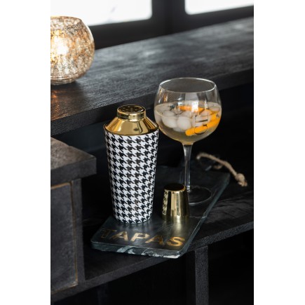 Conjunto de 4 copos de gin com inscrição dourada 26x26x23 cm