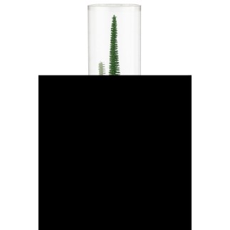 Lote de 3 árboles de Navidad artificiales de plástico verde 10x10x41 cm