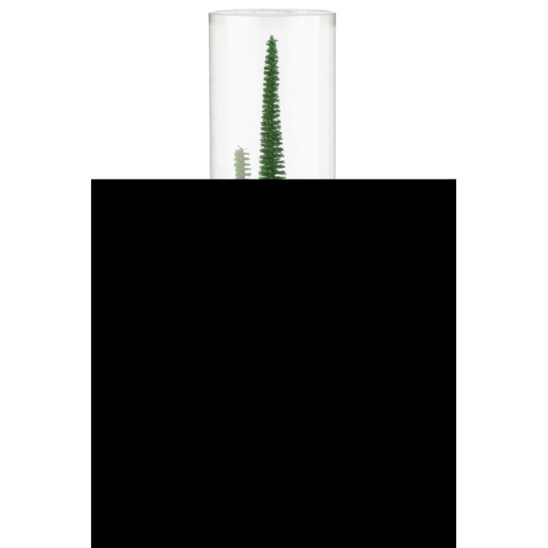 Lote de 3 árboles de Navidad artificiales de plástico verde 10x10x41 cm Lote de 3 árboles de Navidad artificiales de plástico verde 10x10x41 cm