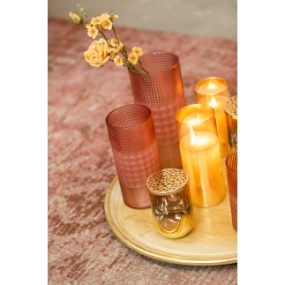 Lâmpada LED em vidro dourado 10x10x20 cm