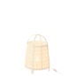 Lampada da tavolo in tessuto e legno beige 36.5x36.5x52.5 cm