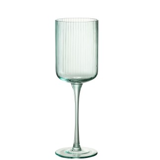 Calice da vino verde menta 8x8x24 cm