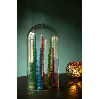 Lot de 3 sapins de Noël artificiel en plastique vert 10x10x41 cm