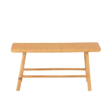 Banc en bois de sapin beige 92x30x45 cm