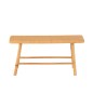 Banc en bois de sapin beige 92x30x45 cm