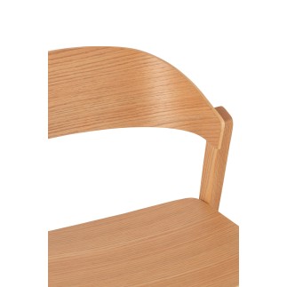 Chaise en bois marron 56.7*51.8*75.7 cm