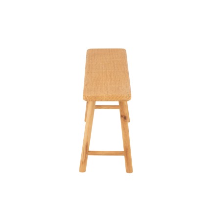 Banc en bois de sapin beige 92x30x45 cm
