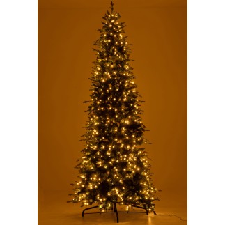 Albero di Natale artificiale 900 led in metallo verde H.320 cm