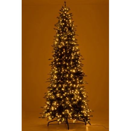 Árbol de Navidad artificial 900 led en metal verde H.320 cm