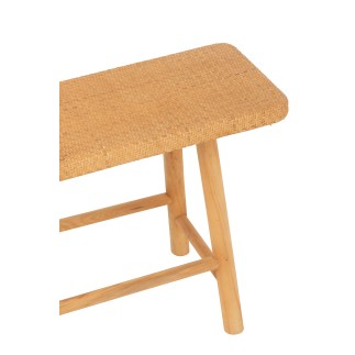 Banco de madera de abeto beige, 92 x 30 x 45 cm