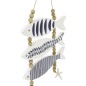 Sospensione decorativa a forma di pesce in legno blu 32,5x2x53 cm Sospensione decorativa a forma di pesce in legno blu 32,5x2x53 cm