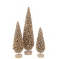 Albero di Natale in plastica champagne 14x14x54 cm Albero di Natale in plastica champagne 14x14x54 cm