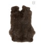 Pelle di coniglio in pelliccia marrone 45x34x1 cm