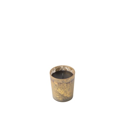 Candela profumata 48h in vetro dorato 10x10x11,5 cm