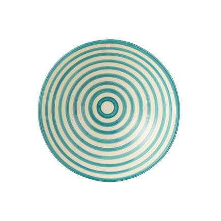 Gran ensaladera de cerámica azul marino 40 x 40 x 15 cm