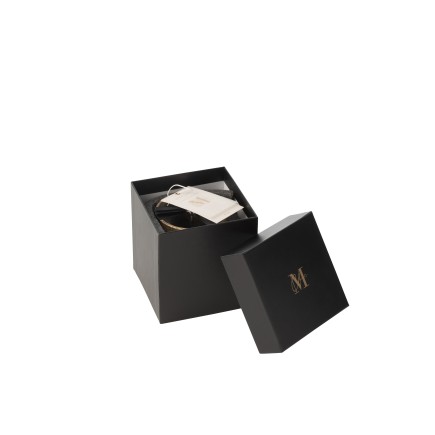 Candela profumata 48h in vetro dorato 10x10x11,5 cm