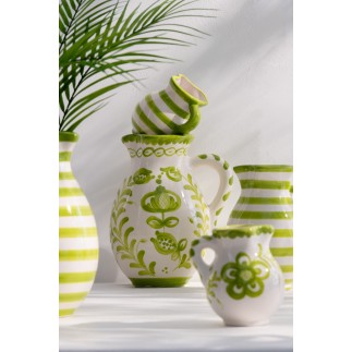Carafe en céramique verte 17x17x21 cm