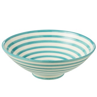 Gran ensaladera de cerámica azul marino 40 x 40 x 15 cm